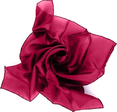 Produktbild von Nickituch Seidentuch rot weinrot bordeaux Seide 53x53cm