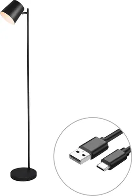 Produktbild von Trio Leuchten - Modern Stehleuchte I Stehlampe I Standleuchte I Lampe I Leuchte schwarz wiederaufladbar inkl. LED 4-stufig dimmbar - Mateo Touch-funktion Dimmer I Dimmbar I Wohnzimmer I Schlafzimmer -