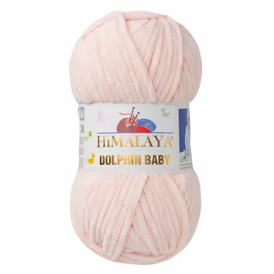 Produktbild von Strickfein Himalaya Dolphin Baby super Bulky Chenille Garn Wolle strickgarn 100 gr 80353 - pastellachs