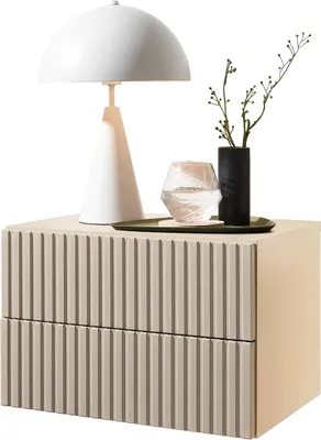 Produktbild von Nachtkommode >TABONI< 2 Schubladen, Wandmontage, Kaschmir - 42x28x30cm (BxHxT)