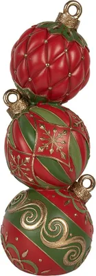 Produktbild von Clayre & Eef Weihnachtsdekoration mit LED-Beleuchtung 14x14x40 cm Rot Kunststoff