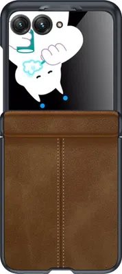 Obrázek produktu pro INF Hnědé pouzdro z PC+PU kůže s ochranou displeje pro Motorola Razr Ultra 2025