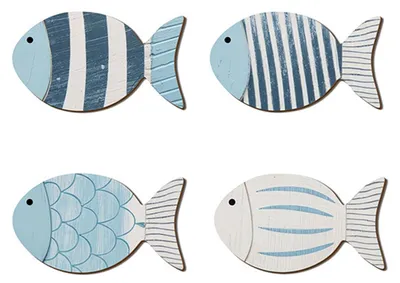 Produktbild von Maritime Wanddekoration aus Holz, Vintage-Segelboot-/Fisch-Wandkunst, Küstenmotiv, Wandskulptur für Zuhause, Seehaus, Badezimmerdekoration