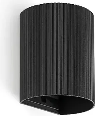 Produktbild von SOLE Wandleuchte schwarz geriffelt 40527