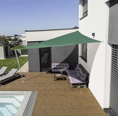 Imagen del producto de Toldo solar Famanu, protección contra el viento y los rayos UV, resistente a la intemperie, 4 x 4 x 4 metros