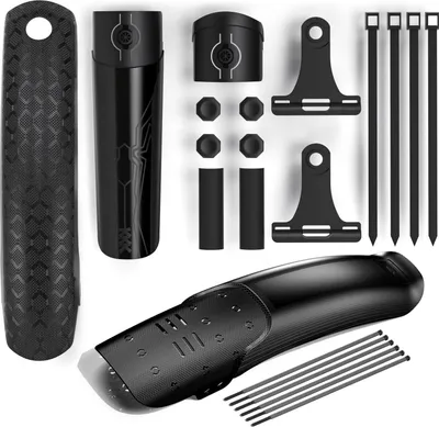 Obrázok produktu pre Blatníky na horský bicykel pre 26 27,5 29 palcovú pneumatiku Rýchloupínacie nastaviteľné dlhotrvajúce blatníky pre jazdu Combo Pack