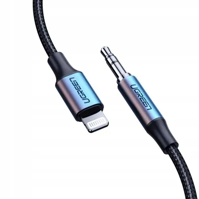 Obrázok produktu pre Ugreen kabel przewód audio AUX MFI Lightning - 3,5 mm mini jack 1 m szary (70509)