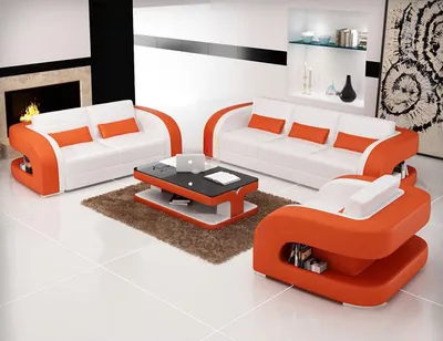 Immagine prodotto di Divano in pelle con divano USB set di sedili angolari imbottiti + tavolo + RTV 3 pezzi set nuovo