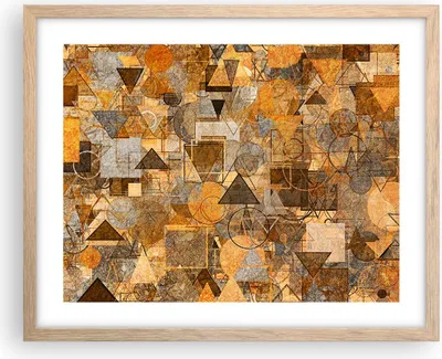 Produktbild von Gerahmtes Poster - Rahmen in heller Eiche - Abstraktion modern - 50x40 cm - Wand Bild - Wanddeko - Wandbilder - Wandposter - Bilderrahmen - Bilder - Kunstdruck - Wandbild - P2NAA50x40-4021
