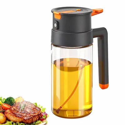 Produktbild von Öl- und Essigspender, 650ml Sprühflasche für Olivenöl, 2-in-1 Ölsprüher und -spender, nützliche Küchenhelfer für Koch- und Grillfreunde