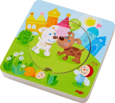 Produktbild von Holzpuzzle Kunterbunte Tierkinder