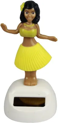 Produktbild von HAAC Solar Wackelfigur Hawaii Tänzerin Größe 8 cm Farbe gelb