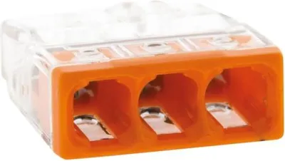 Image de Borne Wago 3 Entrées 2273 (sachet 10) Connexion Rapide Et Sécurisée Sans Outil - Hbf