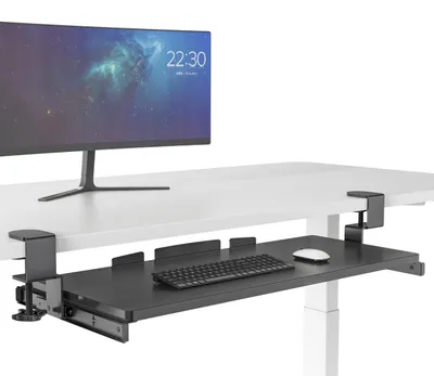Obrázek produktu pro hjh OFFICE Výsuvná přihrádka na klávesnici VM-KB Podpěra pro klávesnici Zásuvka na klávesnici Stůl pro myš a klávesnici, 68,0 cm x 28,0 cm