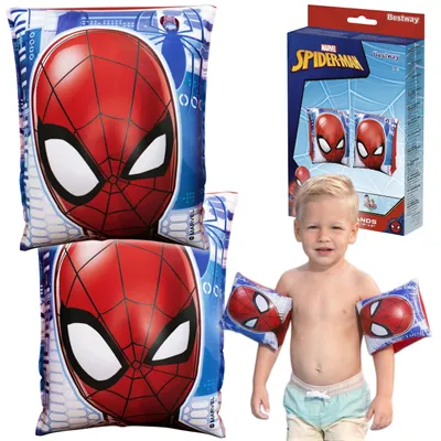 Produktbild von MARVEL Spider-Man aufblasbare Schwimmflügel, Schwimmhilfen für Kinder, 23 × 15 cm