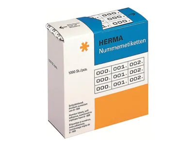 Obrázok produktu pre HERMA Čierna, biela - 10 x 22 mm 3000 štítkov (1000 listov x 3)