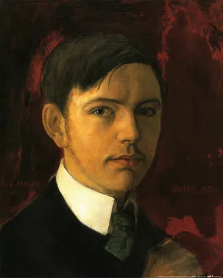 Zdjęcie produktu dla Obraz drukowany August Macke - Autoportret, 1906 (50 x 40 cm)