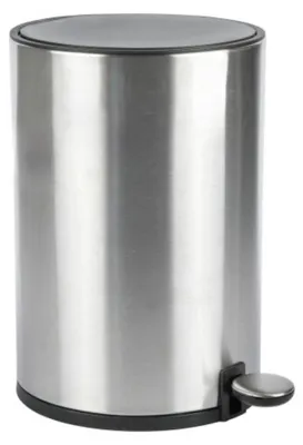 Productafbeelding van Prullenbak, soft-close mechanisme, ca. 5 liter, roestvrij staal.