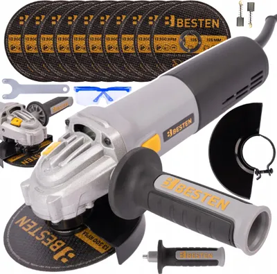 Produktbild von Winkelschleifer Diax Leistungsstark mit Einstellung 1300W 125mm + 10 Scheiben