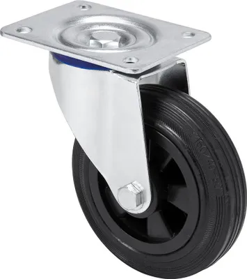Image de Roue Pivotante Caoutchouc Naturel Mobilité Fluide Et Silencieuse Pour Charges Moyennes. - Ruedas Alex