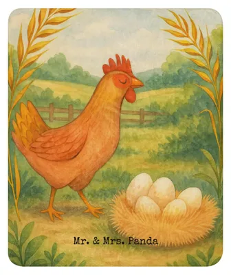 Produktbild von Mr. & Mrs. Panda Tagesdecke Huhn Stolz Design 130 x 155 cm - Weiß - Geschenk, Eier, Bauernhof, Kuscheldecke, Wärmedecke, Geburt, Hof, Spruch, Schmusedecke, Plaid, Henne