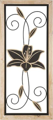 Zdjęcie produktu dla Panel ścienny o Ferretti Koman 26 x 2,5 x 60 cm, brązowo-czarny