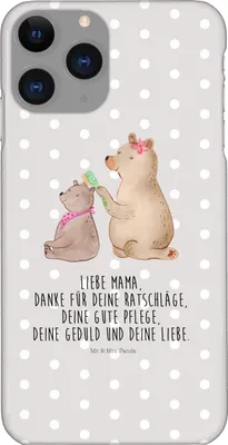 Produktbild von Mr. & Mrs. Panda Iphone 11 Pro Handyhülle Bär Kind - Grau Pastell - Geschenk, Familie, Premium Kunststoff, Muttertag, Mama, Handy Case