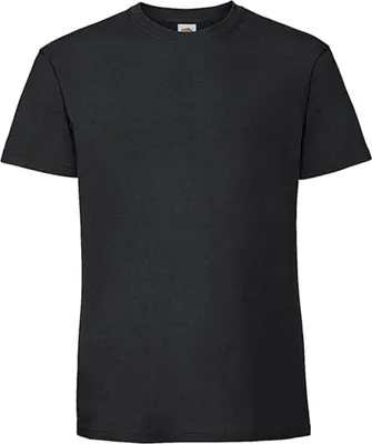 Produktbild von Fruit of the Loom 61-422-0 | Iconic 195 Ringspun Premium T / Waschbar bis 60 °C - Farbe: Black - Größe: L