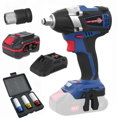 Produktbild von Güde Schlagschrauber BSS 18 1/2-0 BL, 18V Akku 4.0 Ah, Nussset, 1/4 Hex Adapter