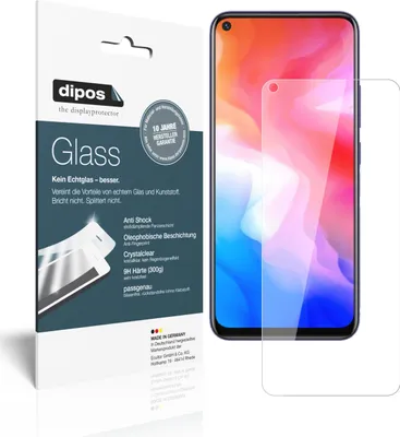 Produktbild von 2x Schutzfolie für Vivo Y30 - Anti-Shock 9H Folie dipos Glass Kunststoffglas