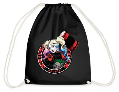 Produktbild von Spreadshirt Harley Quinn Puddin' Turnbeutel, One size, Schwarz