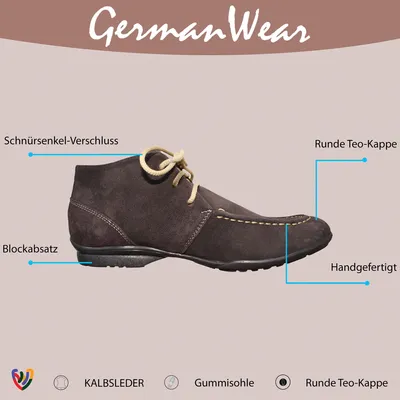 Produktbild von Desert Boots Lederschuhe Stiefeletten aus Wildleder, Schuhgröße:41, Farbe:Dunkelbraun