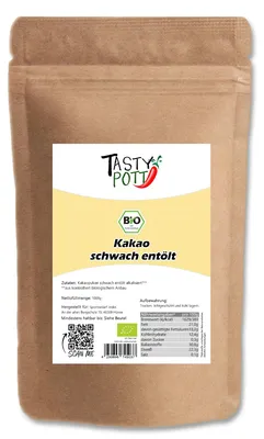 Produktbild von Tasty Pott  Kakao, SCHWACH entölt - Kakaopulver ab 1Kg