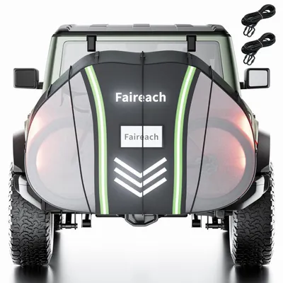 Immagine prodotto di Copertura per portapacchi da auto, per 2 biciclette, impermeabile, antivento, colore nero, taglia XL