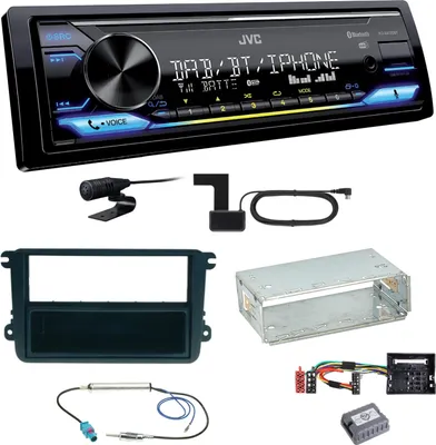 Produktbild von JVC KD-X472DBT Digitalradio USB Einbauset für Golf 5 6 Passat 3C CC B7 Touran