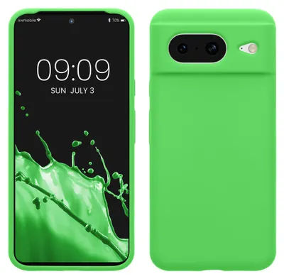 Produktbild von kwmobile Handyhülle für Google Pixel 8 Hülle, für Pixel 8 Case - Hülle Silikon - kabelloses Laden - Limettengrün