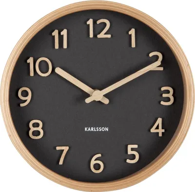 Produktbild von Karlsson - Tischuhr Pure - Schwarz - Ø18cm