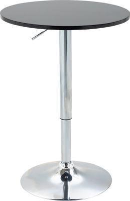 HOMCOM Bartisch modern rund Esstisch 360° Drehtisch höhenverstellbarer Bistrotisch Stehtisch Küchentisch Stahl Schwarz Ø61 x 70-90 cm