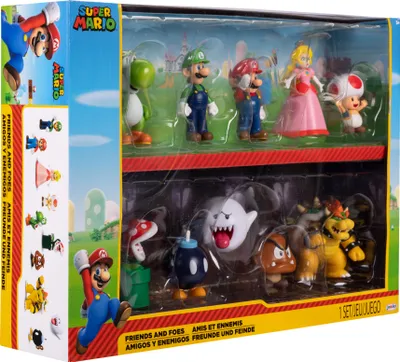 Produktbild von Nintendo Super Mario Figuren 10er Set Freunde und Feinde, 6,5 cm