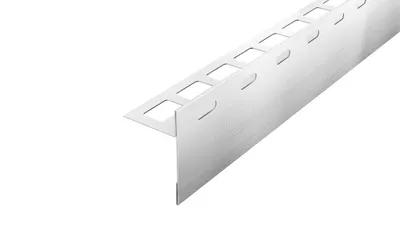 Obrázek produktu pro BP9 balkonová lišta ACARA, nerez V2A kartáč, s drenážními otvory, 13,5 mm, 65 mm, 2,5 m