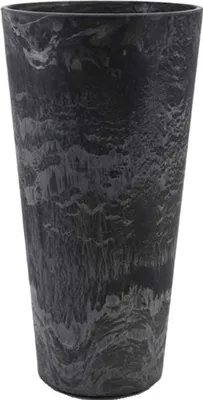 Produktbild von Pflanztopf CLAIRE Übertopf Vase Pflanzgefäß Pflanzkübel Drainagesystem H 26 cm Schwarz