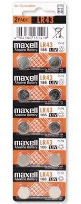 Produktbild von Maxell Bateria Alkaliczna guzikowa zegarkowa LR43 L1142 AG12 2 sztuki