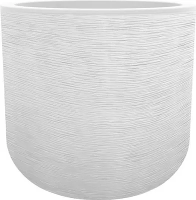 Image de Pot de fleurs Rond EDA Graphit Up, 40 cm, 32,5 L, Ø 38,5 x H 36,8 cm, Blanc Cérusé