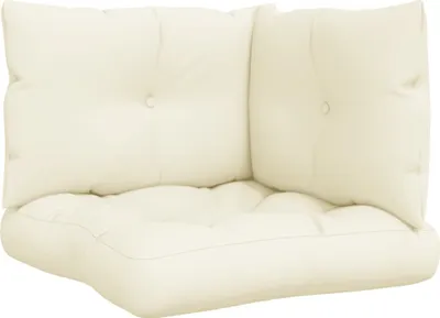 Produktbild von vidaXL Palettenkissen 3-tlg. Creme Stoff