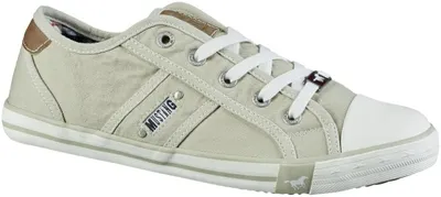 Produktbild von Mustang coole Damen Canvas Sneakers in ivory, Textilfutter, weiche Decksohle
