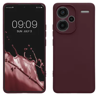 Produktbild von kwmobile Slim Case kompatibel mit Xiaomi Redmi Note 13 Pro+ 5G / Redmi Note 13 Pro Plus 5G Hülle - Handyhülle aus Silikon in Bordeaux Violett