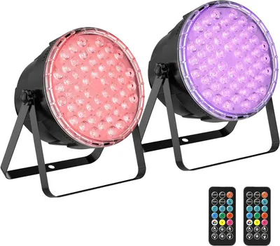 Immagine prodotto di Illuminazione da festa a LED - Faretti LED - Luci per palcoscenico - Luci da discoteca - Illuminazione per feste - 54 LED RGB individuali