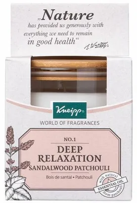 Image de Lot de 6 bougies parfumées Kneipp au bois de santal et au patchouli (145 g)