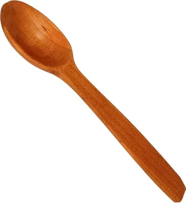 Image de Cuillère en bois de cerisier Moyenne 20 cm | Cuillère en bois de cuisine écologique | Cuillère naturelle pour la cuisson | Cuillère en bois 20 cm