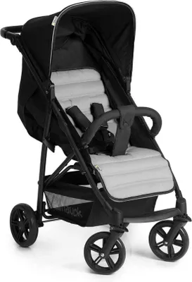 Imagen del producto de Unyqoos® Rapid 4 Kinderwagen – apto desde el nacimiento, con función reclinable, se pliega de forma compacta con una mano, hasta 25 kg, empuñadura ajustable en altura, cesta grande, color gris/plateado